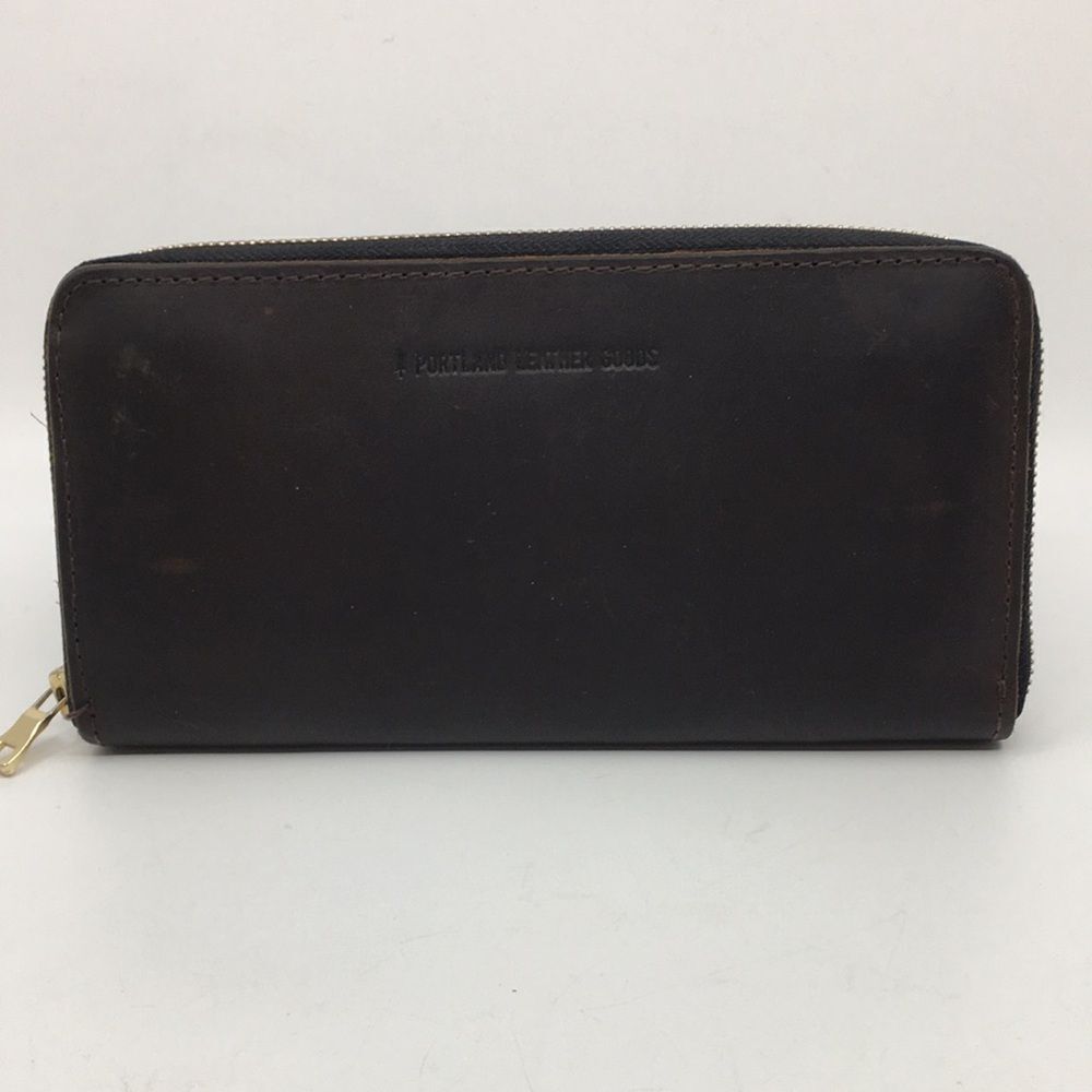 Portland Leather Goods Grizzly Zip Around Accordion Long Wallet